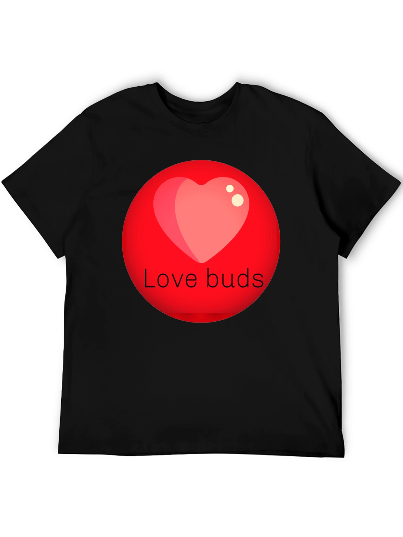 Love Buds Graphic Tee - Black Crew Neck