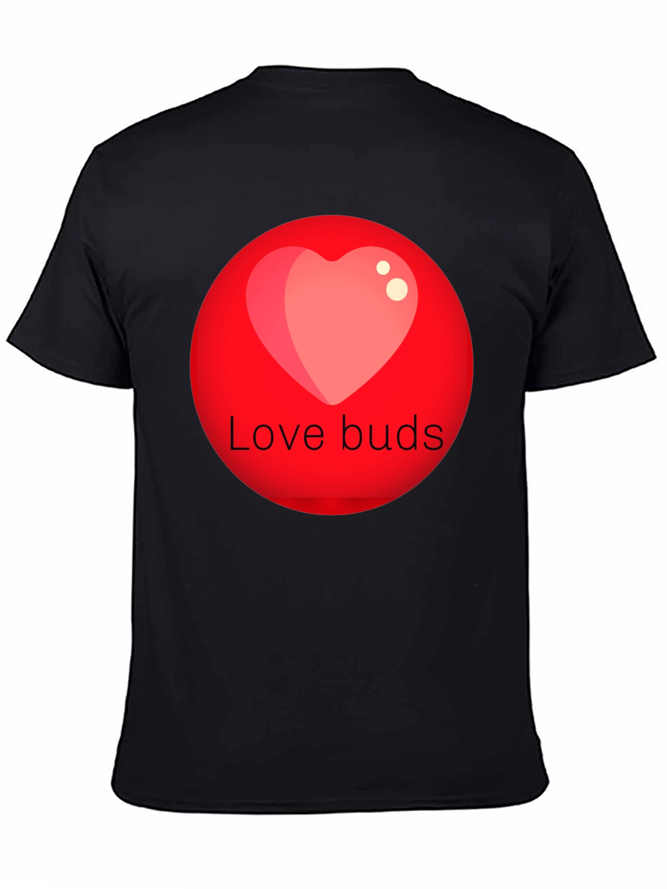 Love Buds Graphic Tee - Black Crew Neck