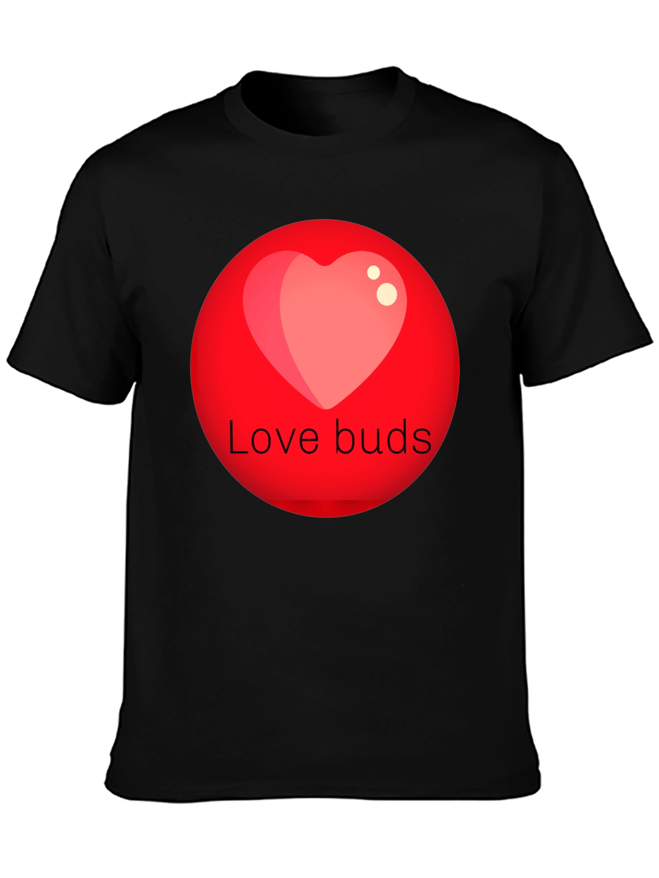 Love Buds Graphic Tee - Black Crew Neck