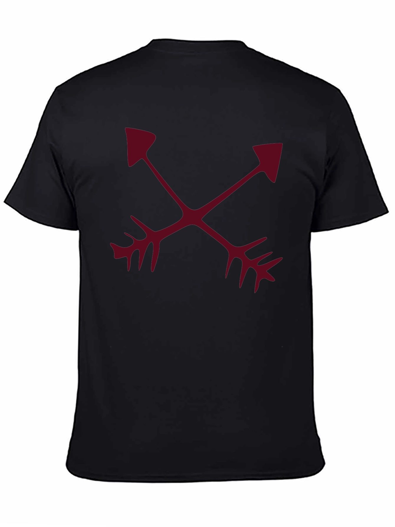 Crossed Arrows Graphic Tee - Casual Black T-Shirt