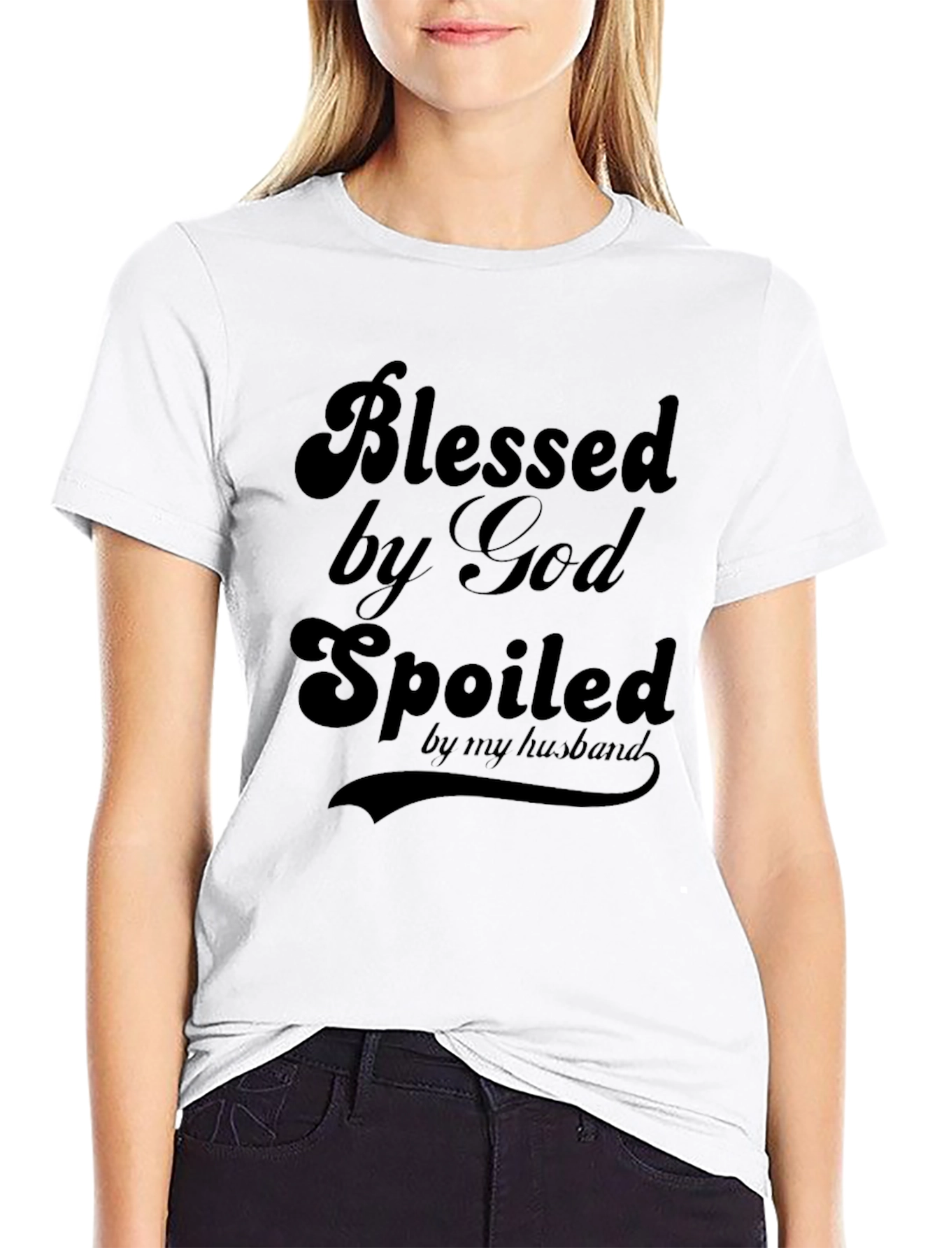 Blessed By God Spoiled by Husband T-Shirt