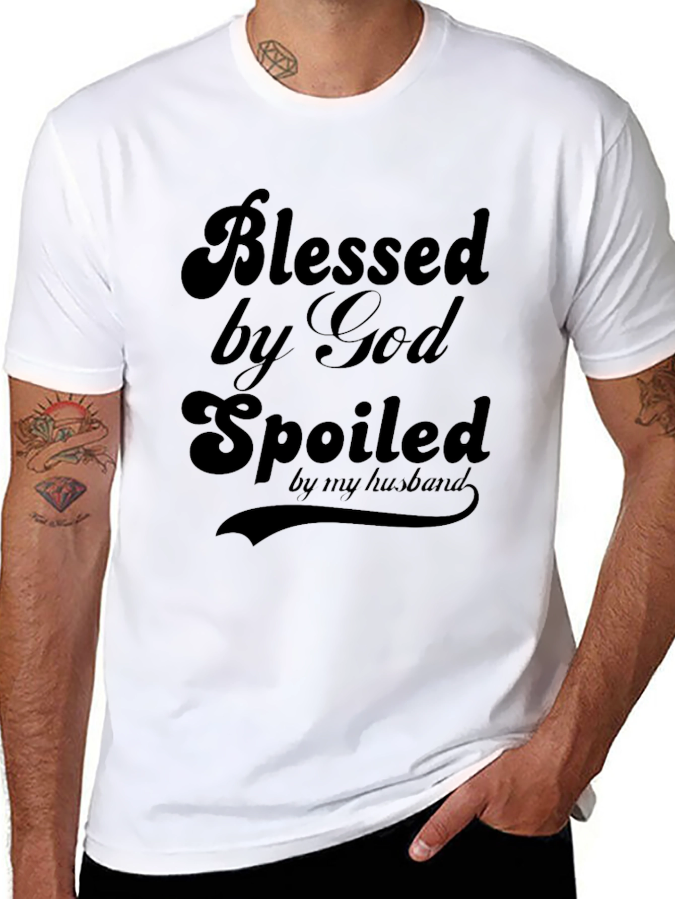 Blessed By God Spoiled by Husband T-Shirt