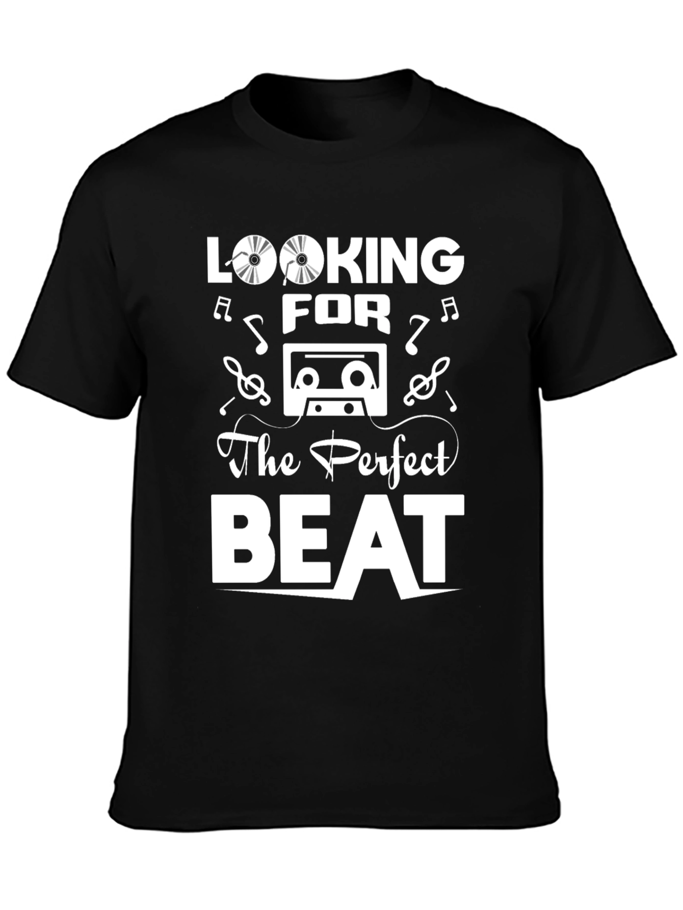 Looking for the Perfect Beat Black Graphic Tee