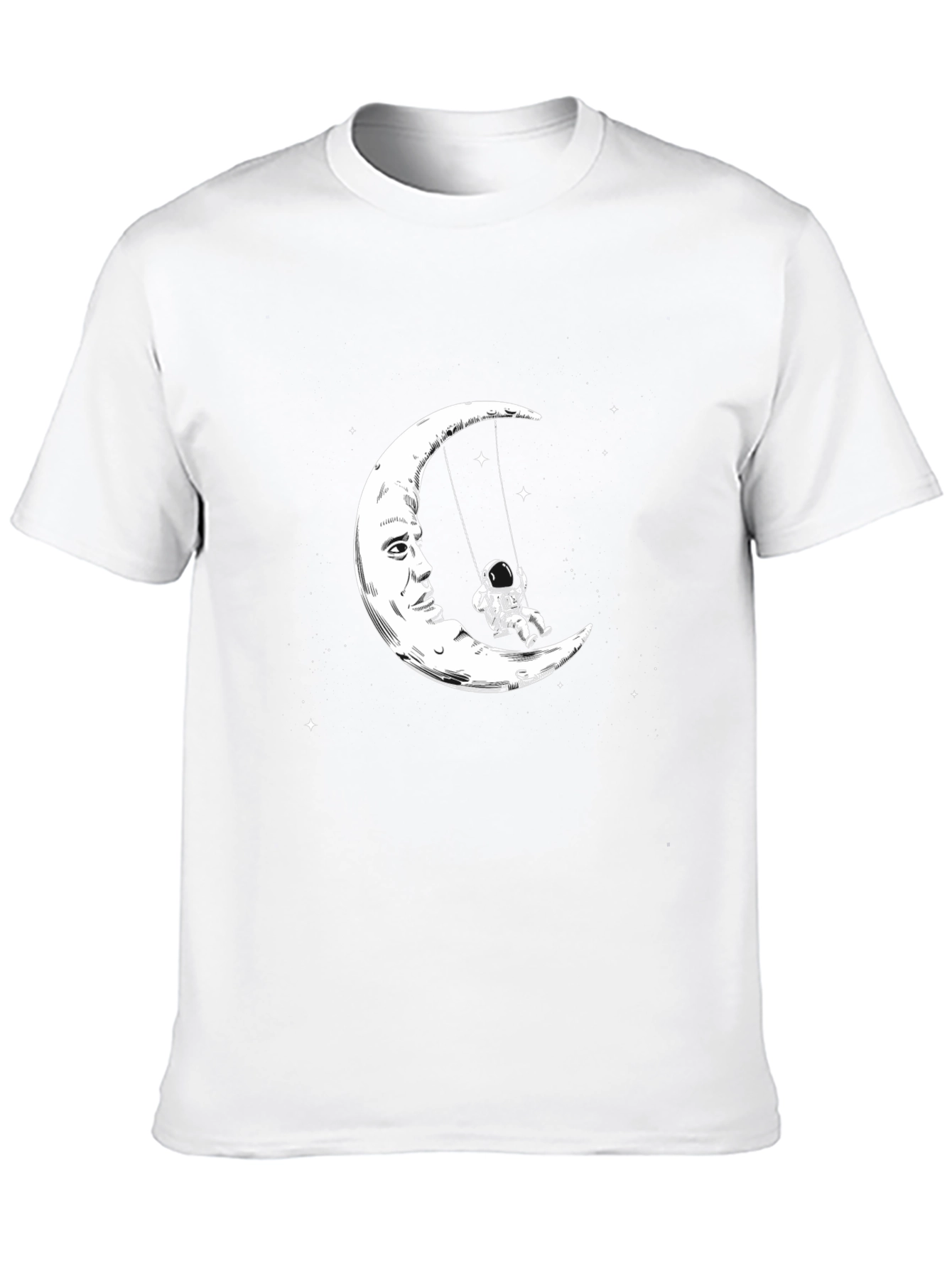 Astronaut Moon Swing Graphic Tee - Unique Design