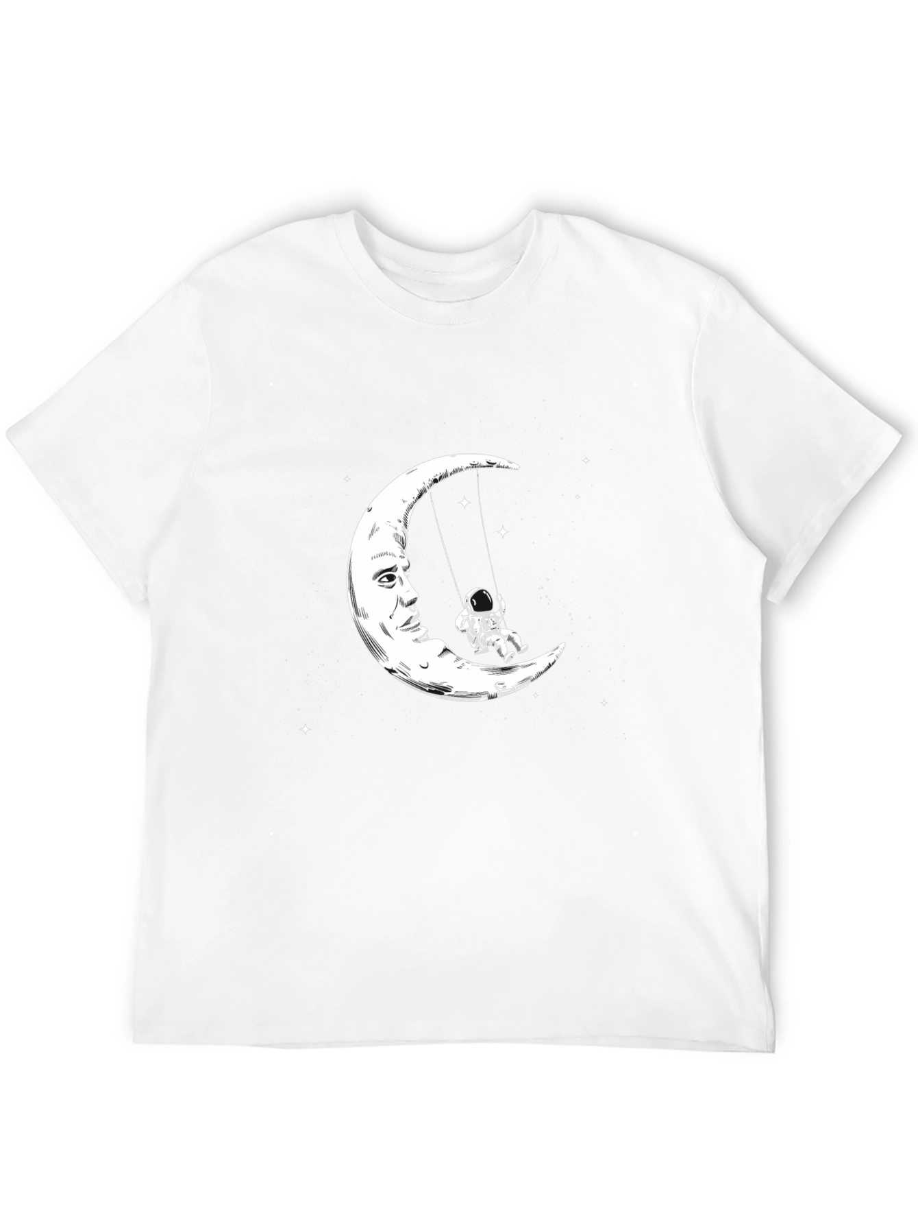 Astronaut Moon Swing Graphic Tee - Unique Design