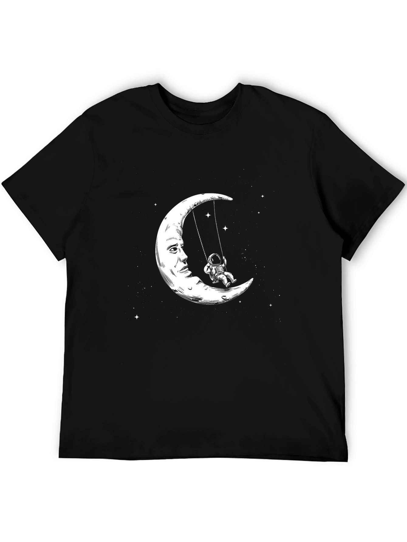 Astronaut Moon Swing Graphic Tee - Unique Design
