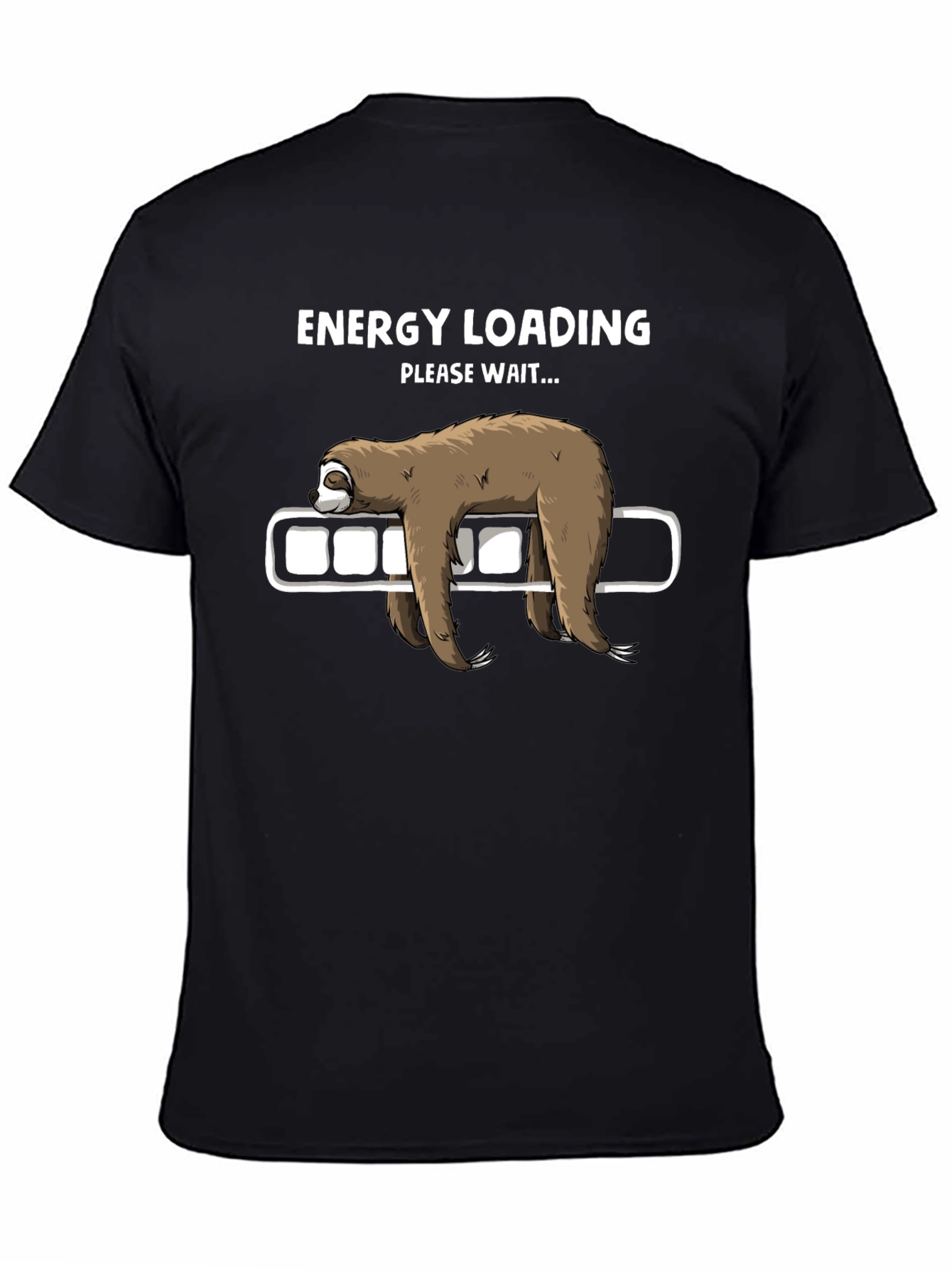 Energy Loading Sloth Graphic Tee - Funny Mens T-Shirt