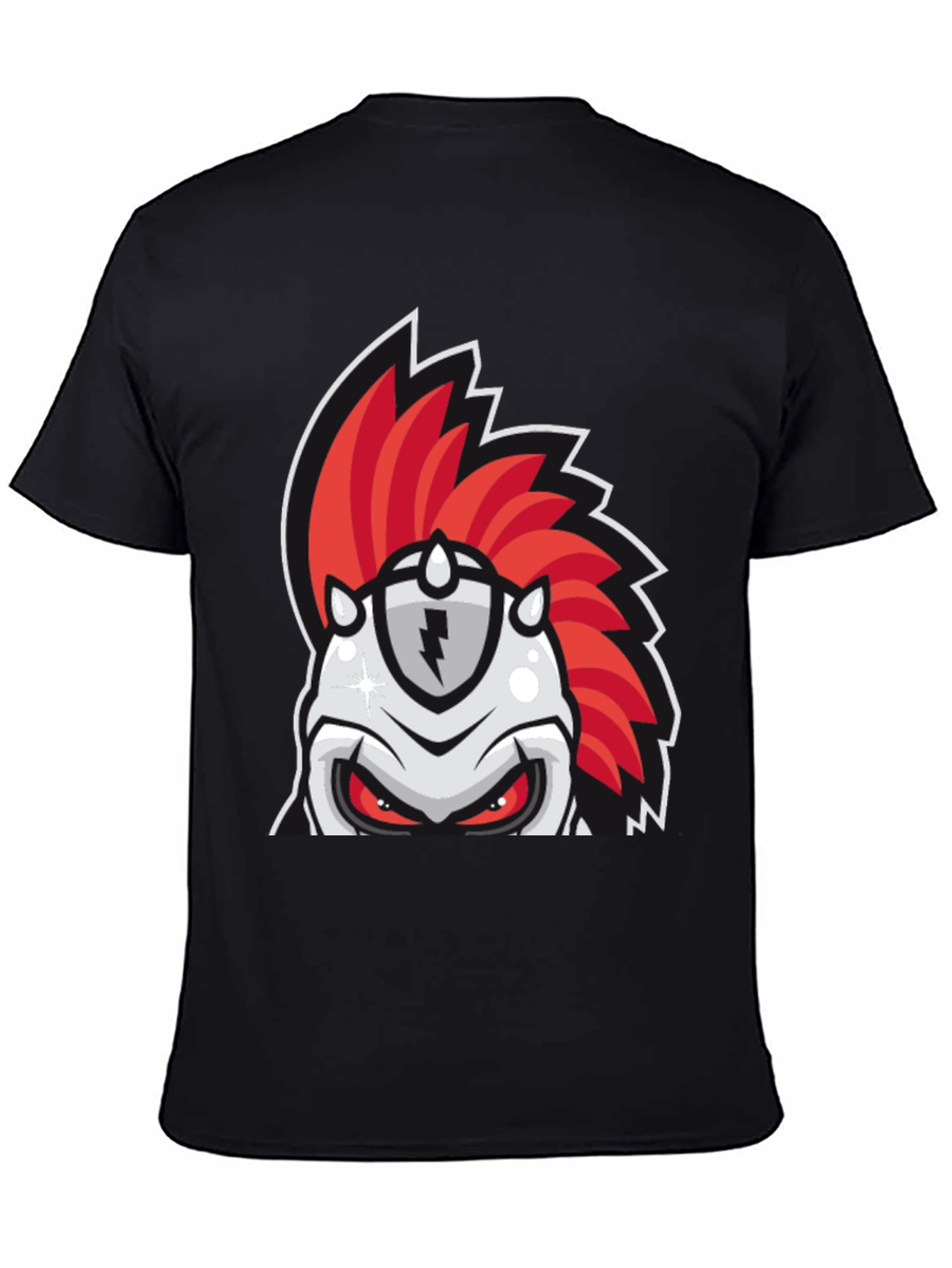 Red Mohawk Knight Graphic Tee
