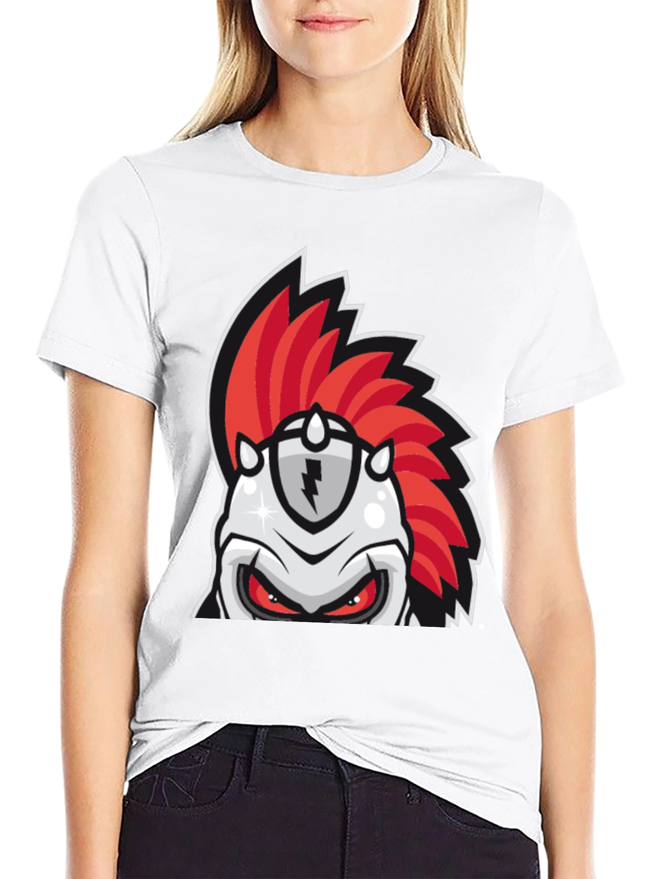 Red Mohawk Knight Graphic Tee