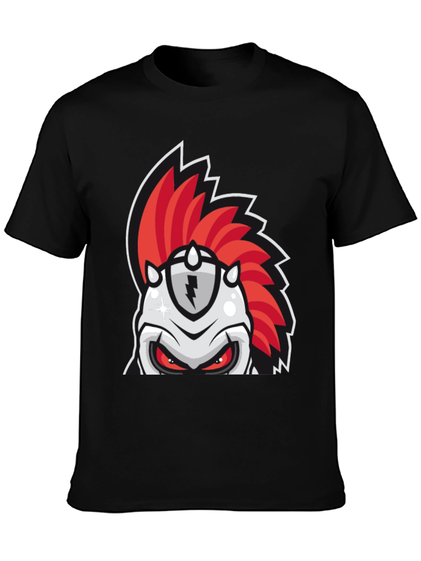 Red Mohawk Knight Graphic Tee