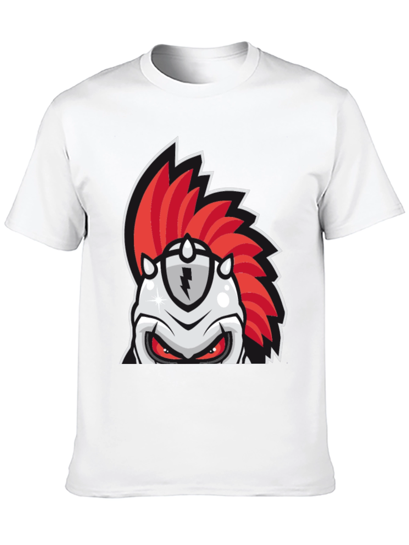 Red Mohawk Knight Graphic Tee