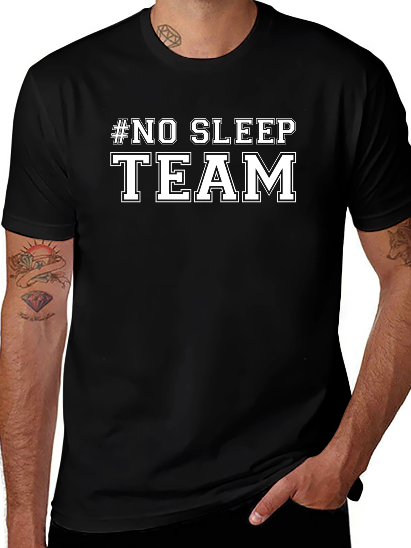 #No Sleep Team Black T-Shirt