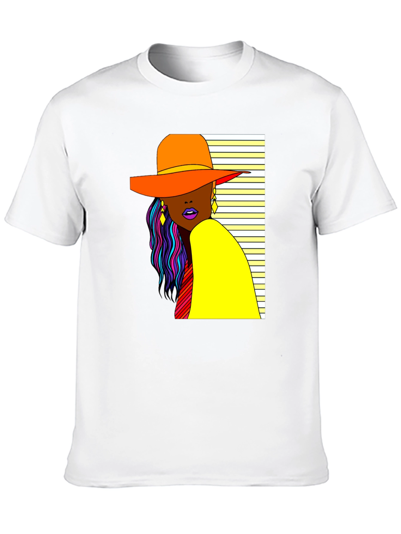 Trendy Woman Graphic Tee - Stylish Black T-Shirt