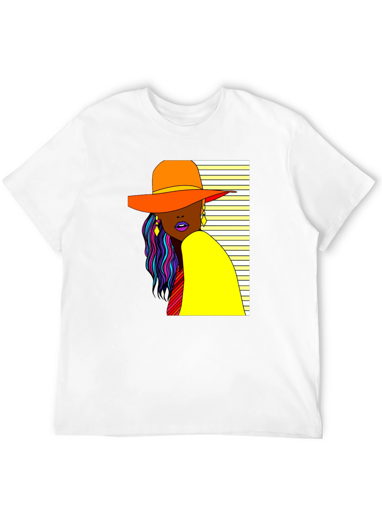 Trendy Woman Graphic Tee - Stylish Black T-Shirt