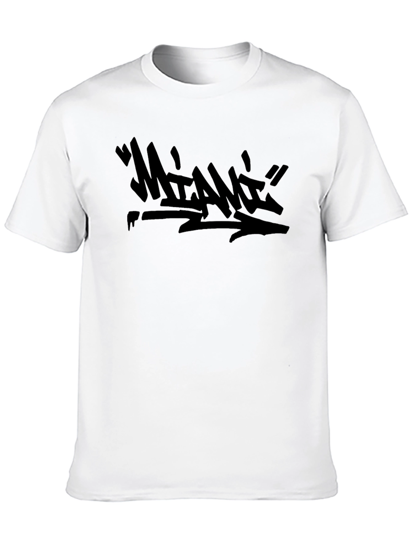 Miami Graffiti Style Black T-Shirt