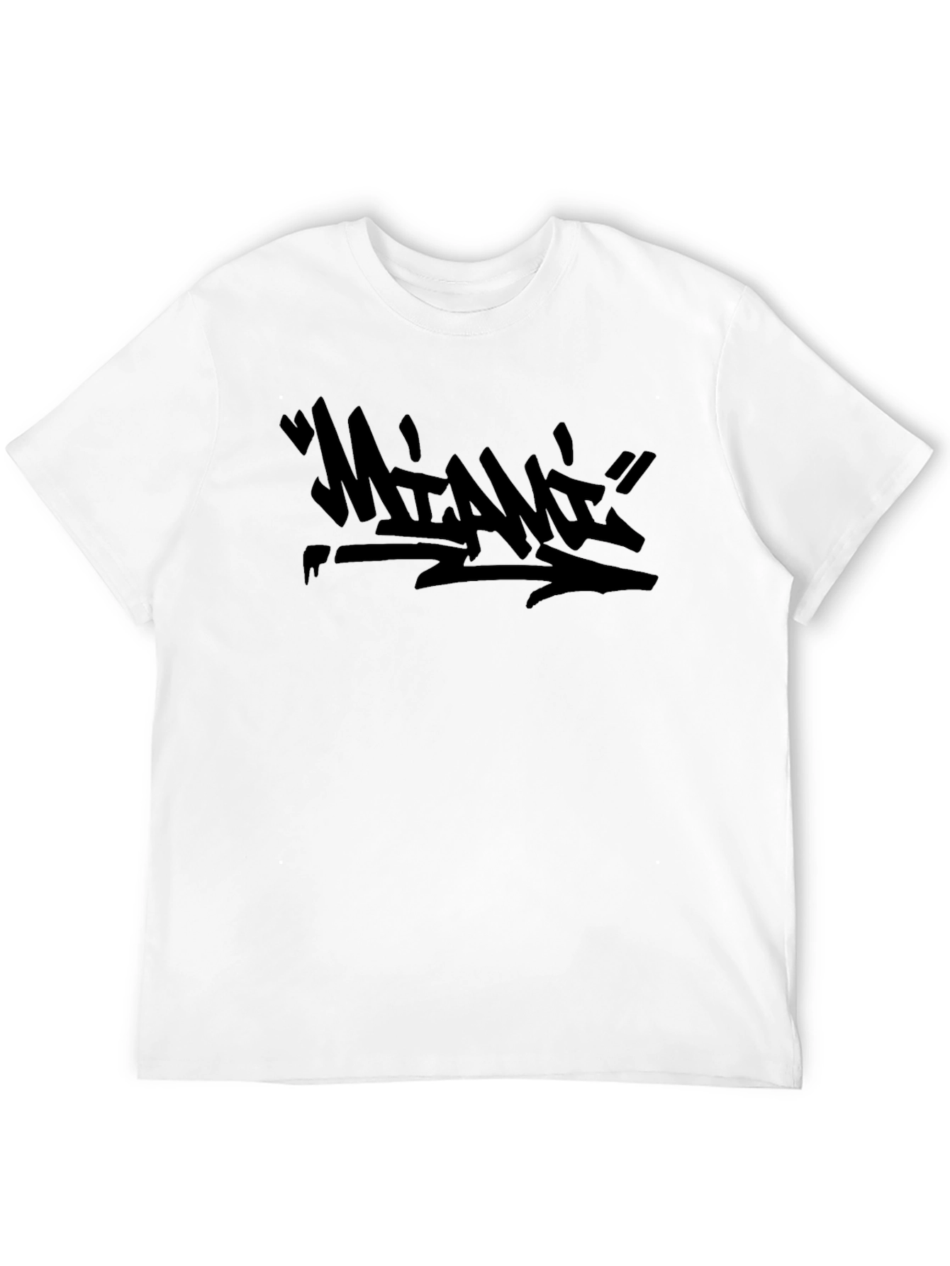 Miami Graffiti Style Black T-Shirt