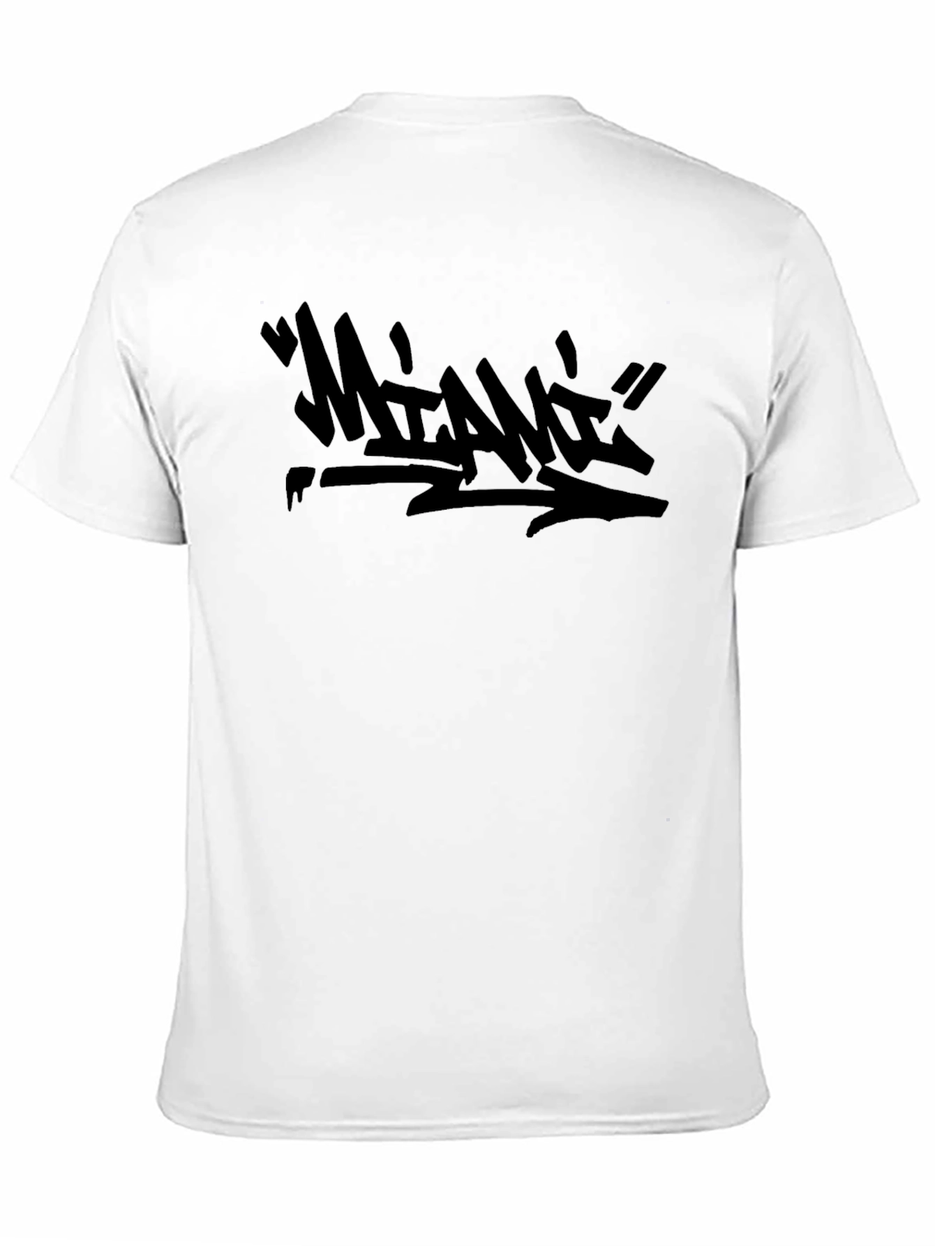 Miami Graffiti Style Black T-Shirt