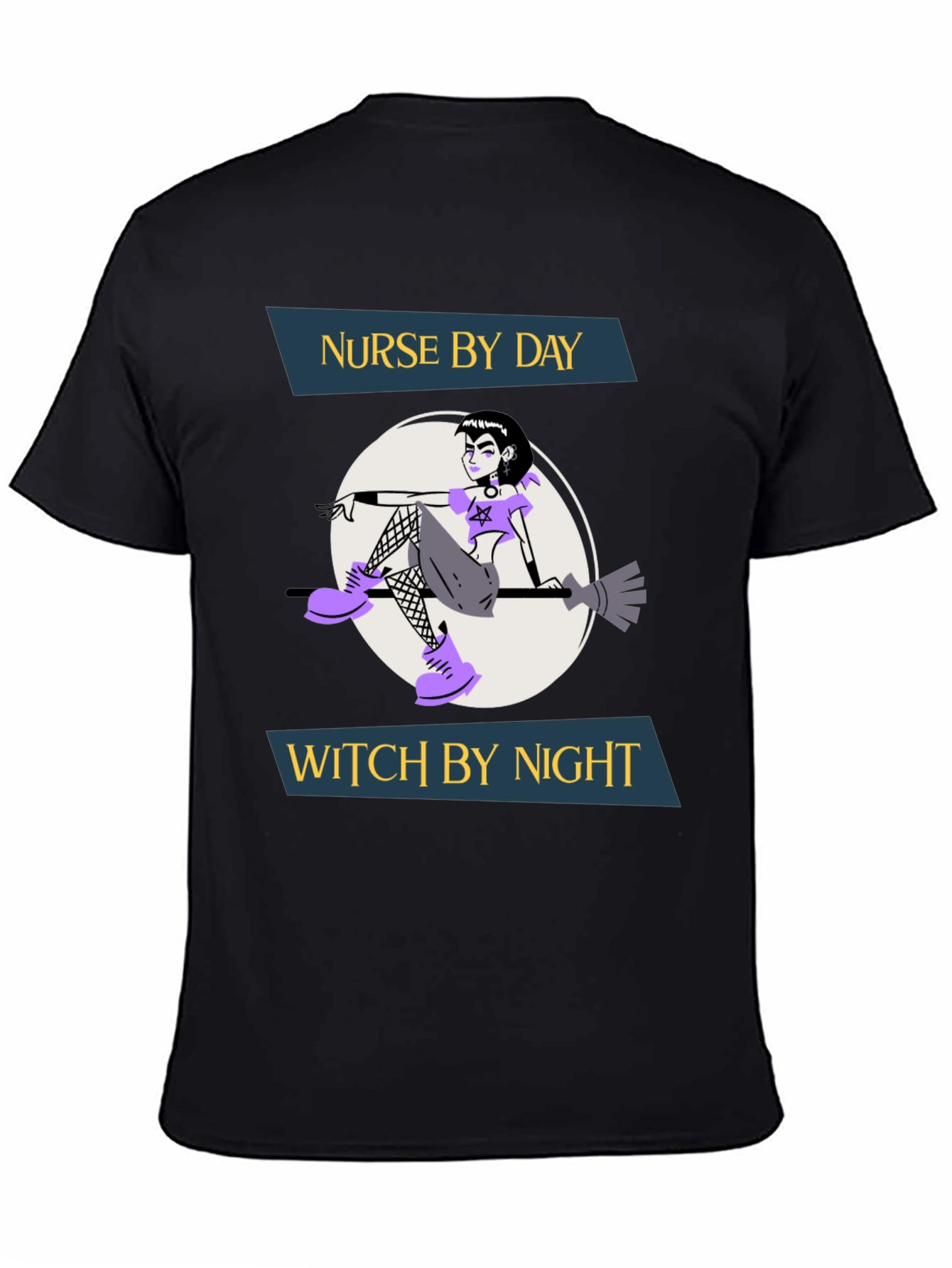 Nurse by Day Witch by Night Graphic T-Shirt