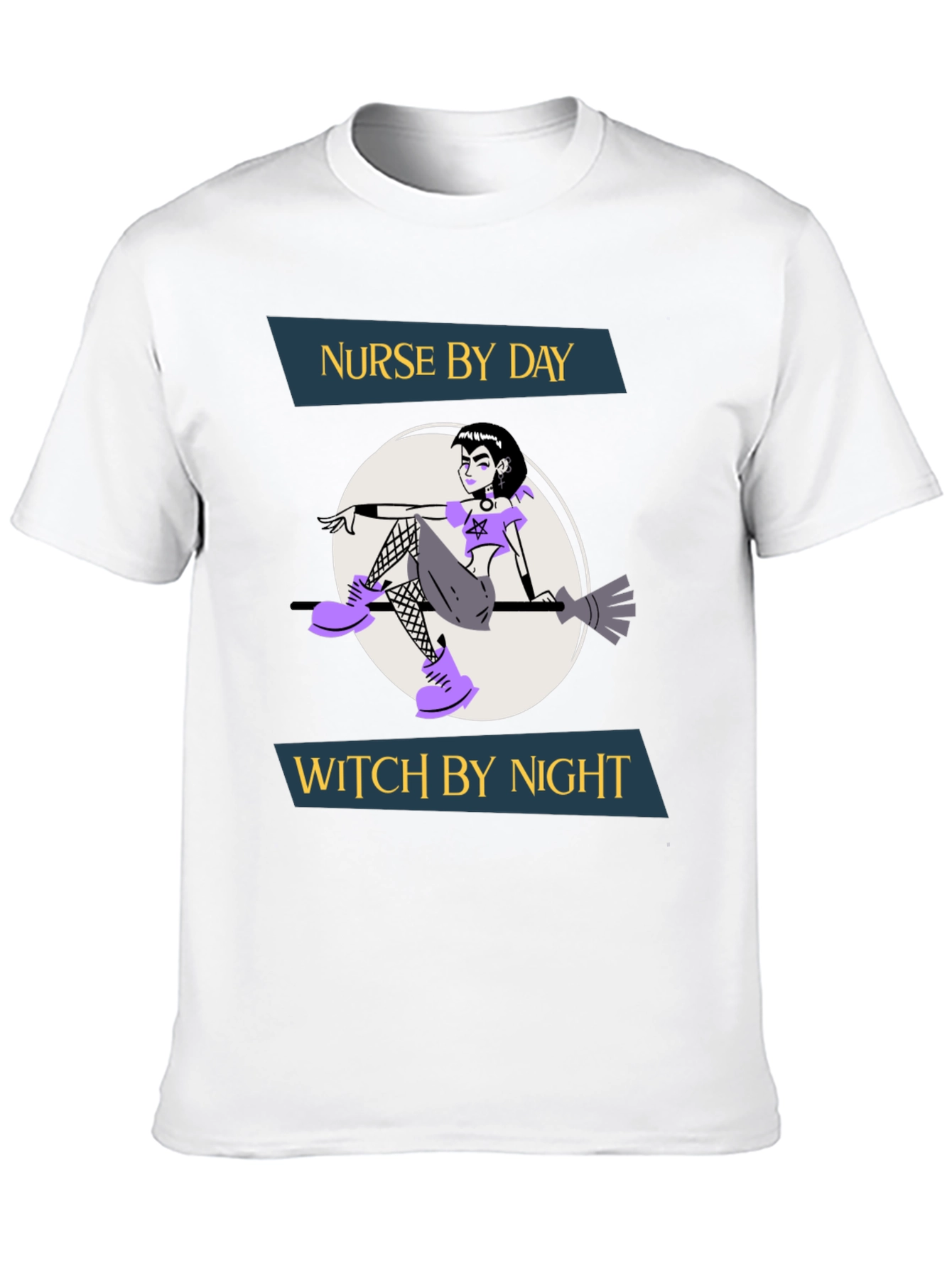 Nurse by Day Witch by Night Graphic T-Shirt