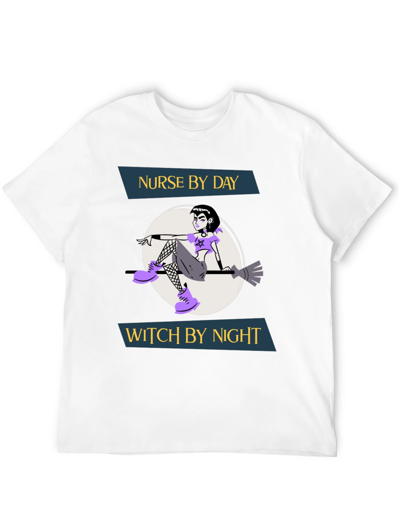 Nurse by Day Witch by Night Graphic T-Shirt