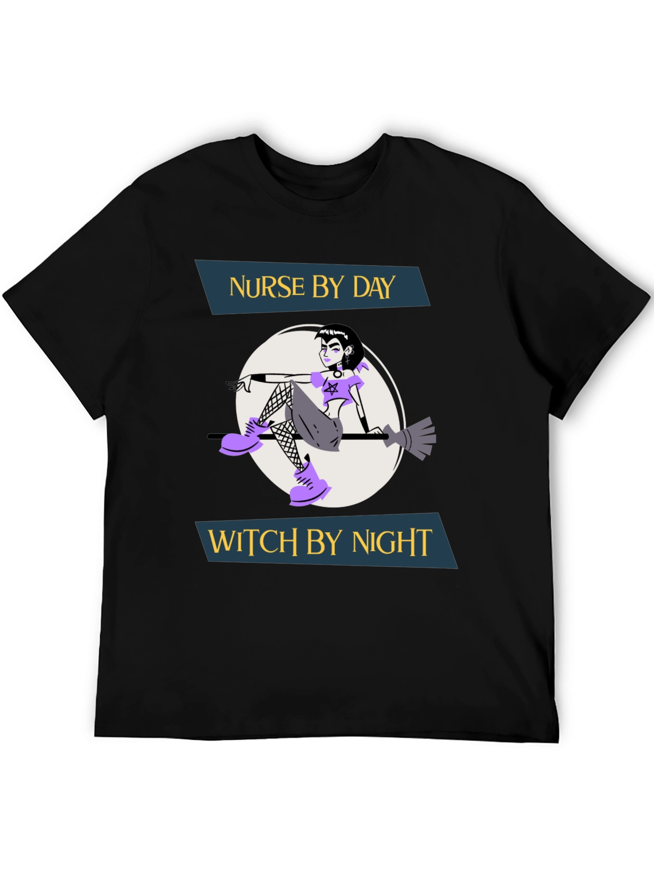 Nurse by Day Witch by Night Graphic T-Shirt