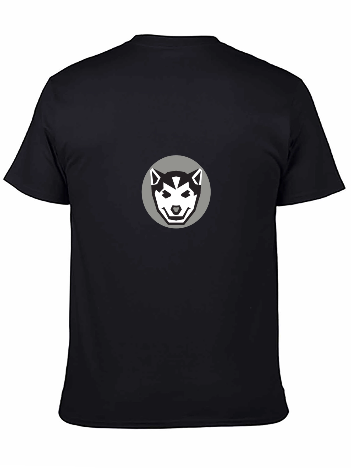 Husky Graphic Tee - Black Cotton T-Shirt