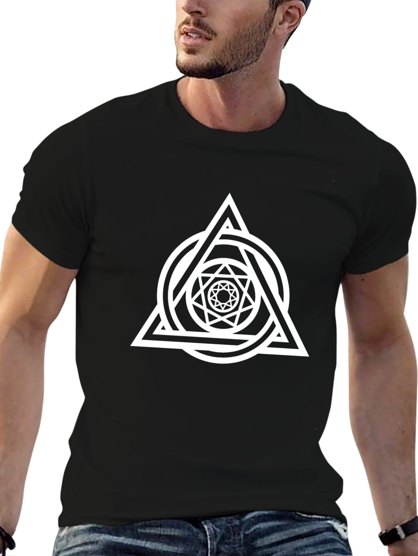 Geometric Triangle Graphic T-Shirt