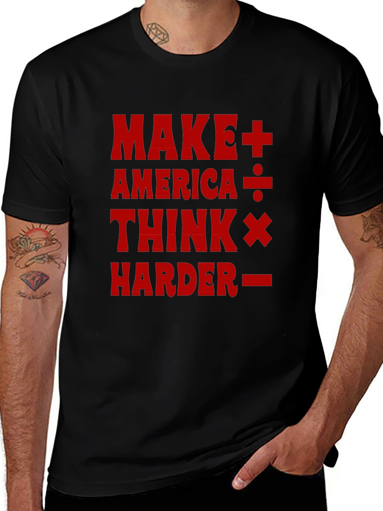 Make America Think Harder T-Shirt - Black