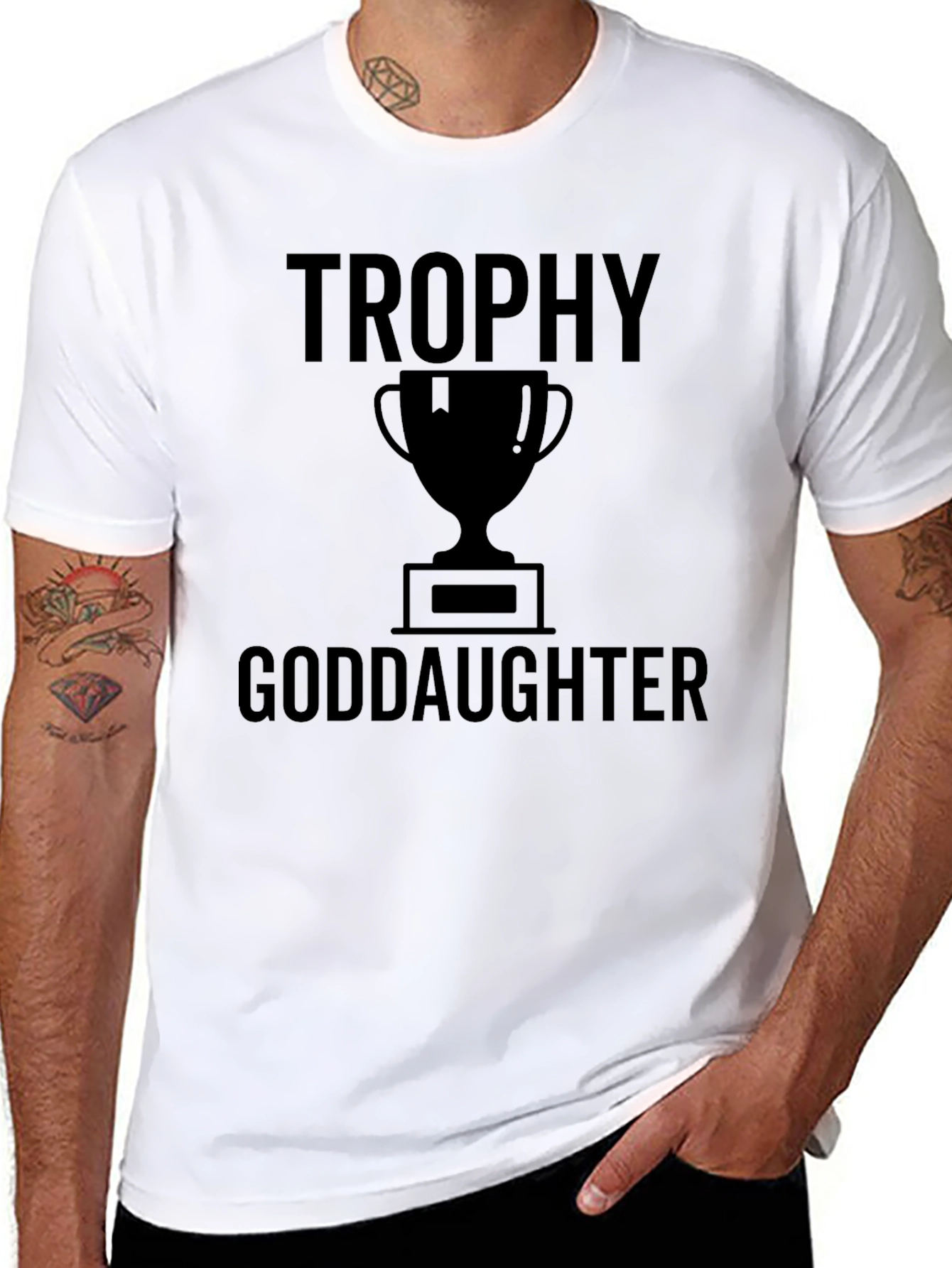 Trophy Goddaughter Black Graphic Tee