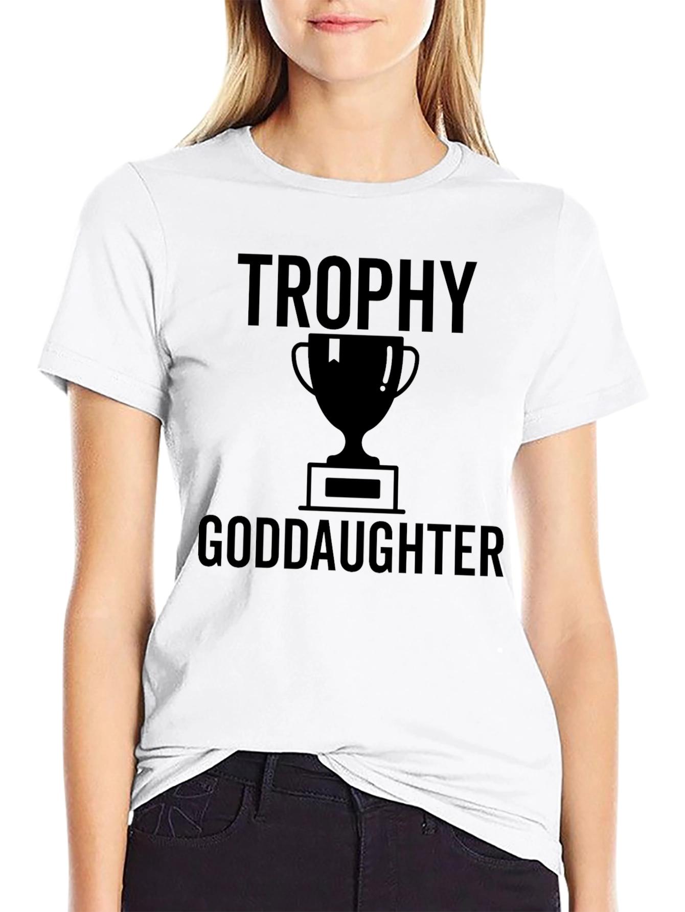 Trophy Goddaughter Black Graphic Tee