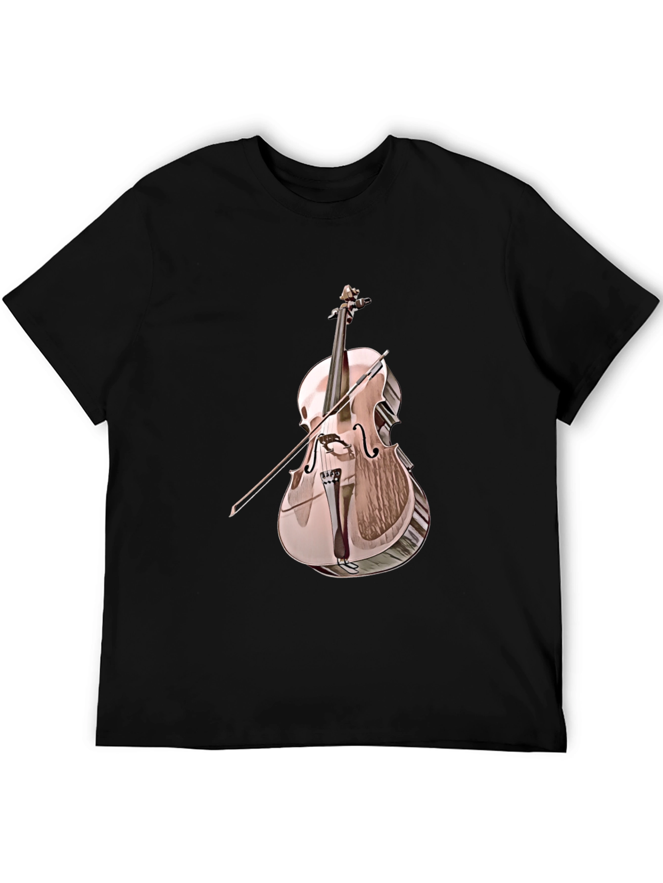 Cello Graphic Tee - Musical Instrument Print