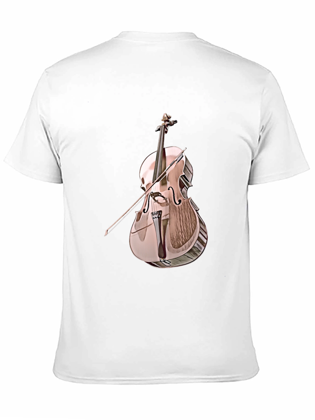 Cello Graphic Tee - Musical Instrument Print