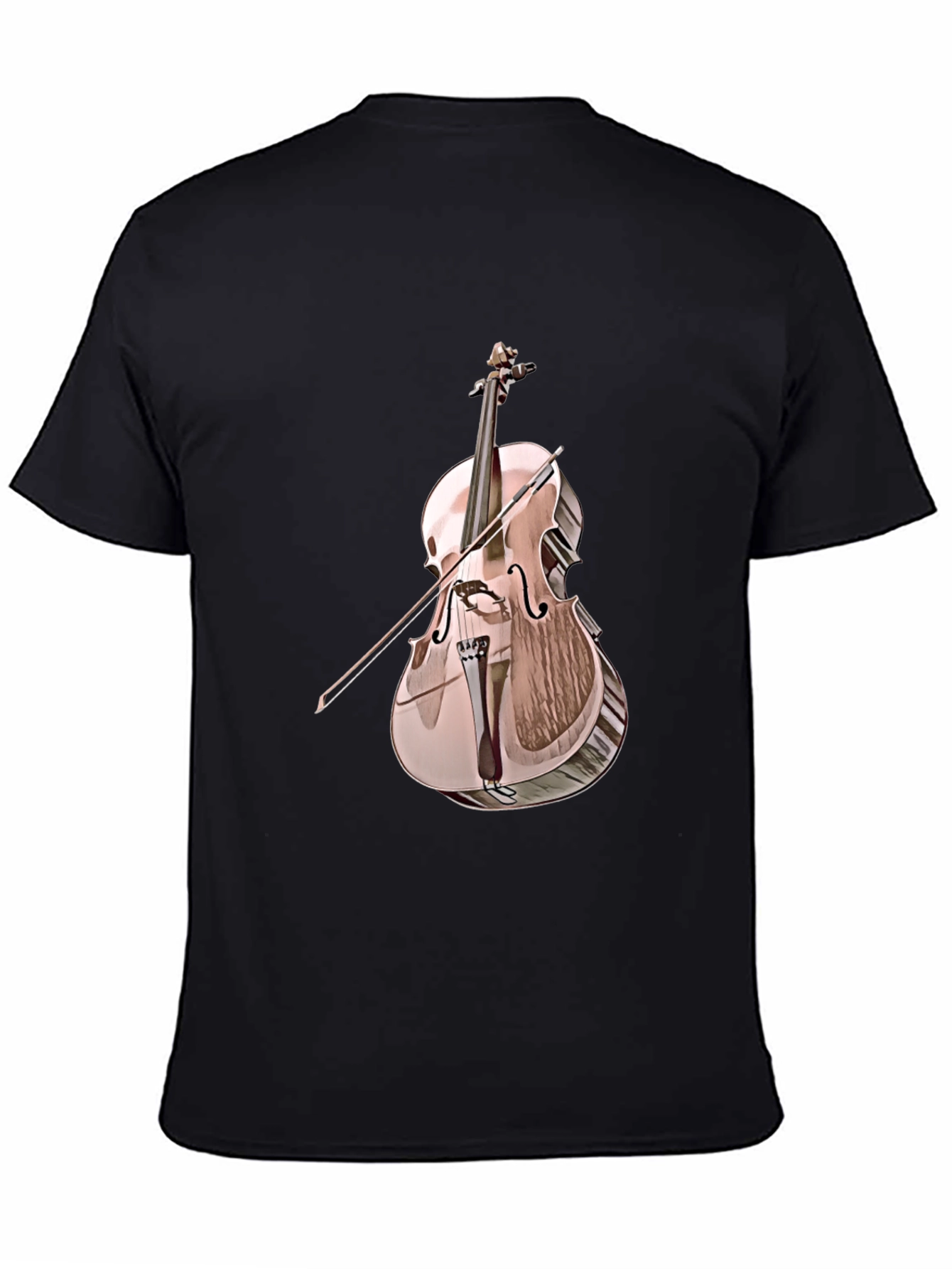 Cello Graphic Tee - Musical Instrument Print