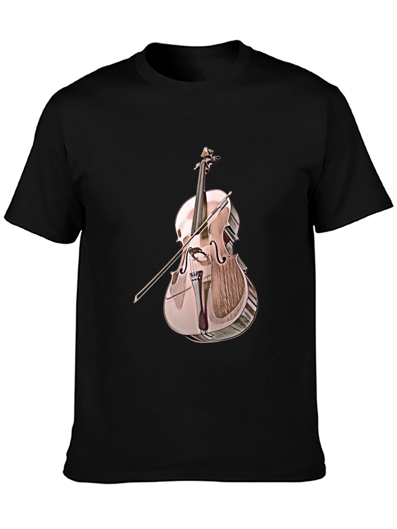 Cello Graphic Tee - Musical Instrument Print