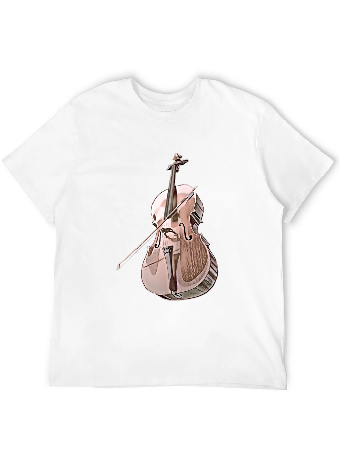 Cello Graphic Tee - Musical Instrument Print