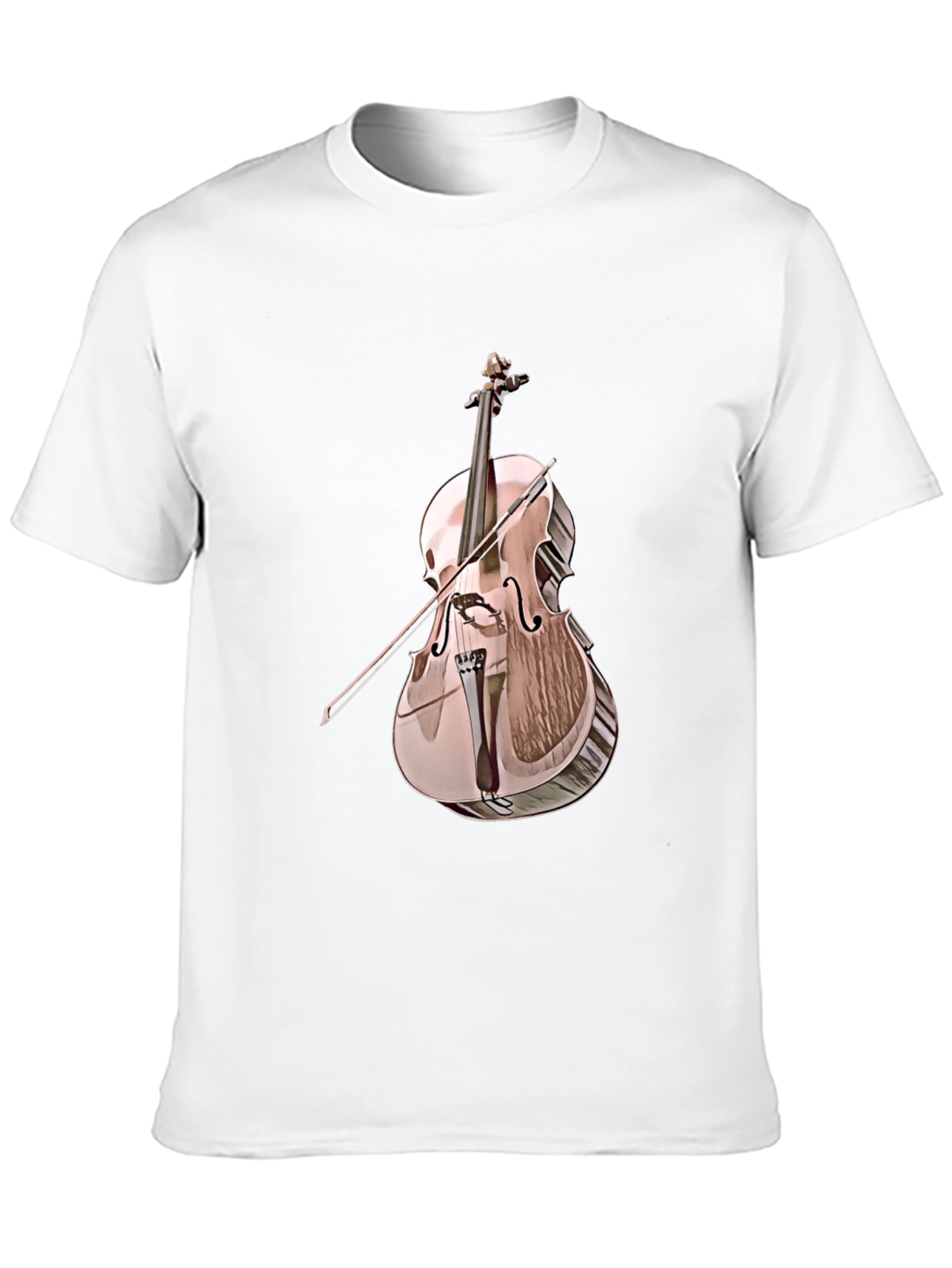 Cello Graphic Tee - Musical Instrument Print