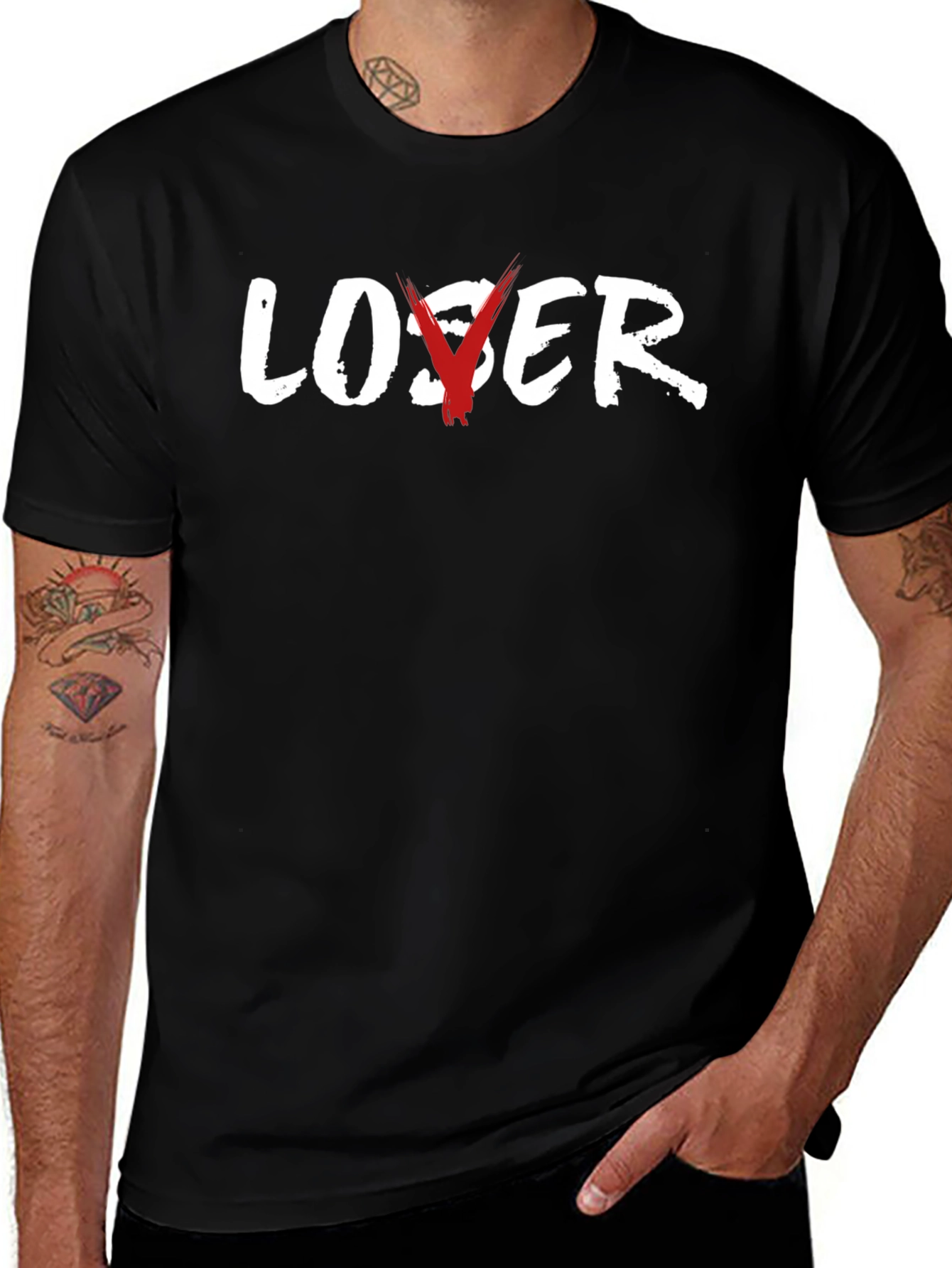 Loser/Lover Graphic Tee - Soft Cotton Blend T-Shirt