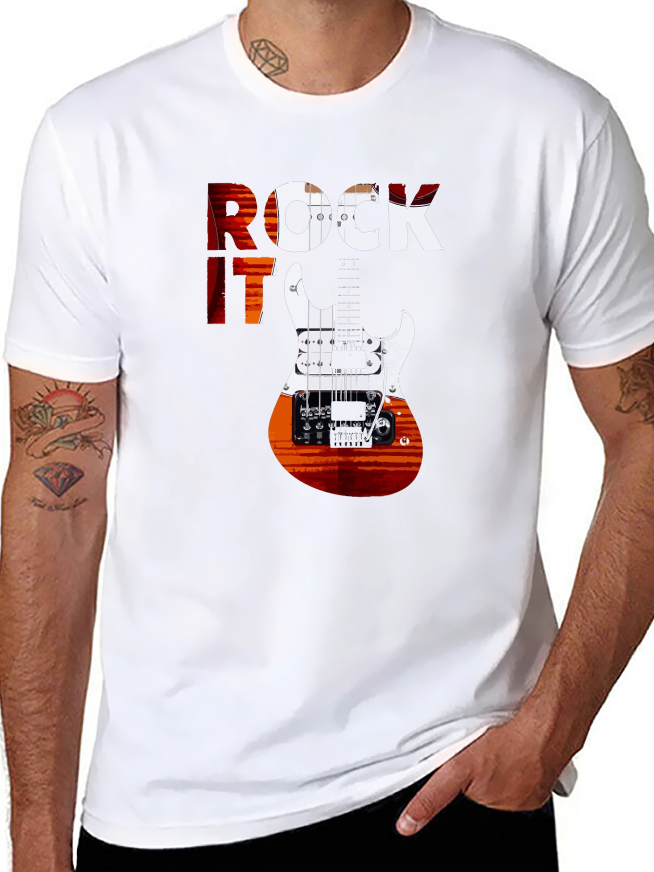 Rock It Guitar Graphic T-Shirt