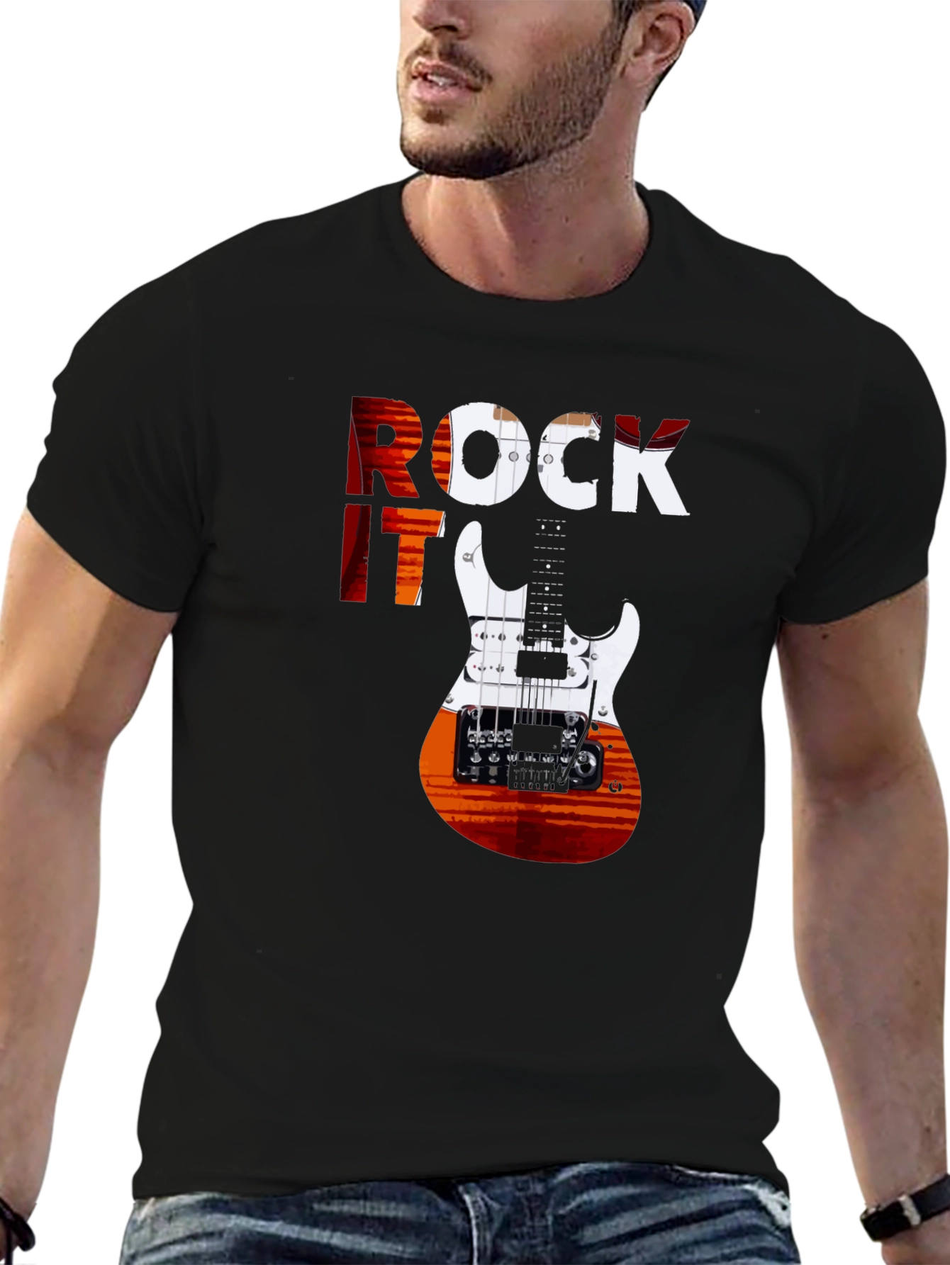 Rock It Guitar Graphic T-Shirt