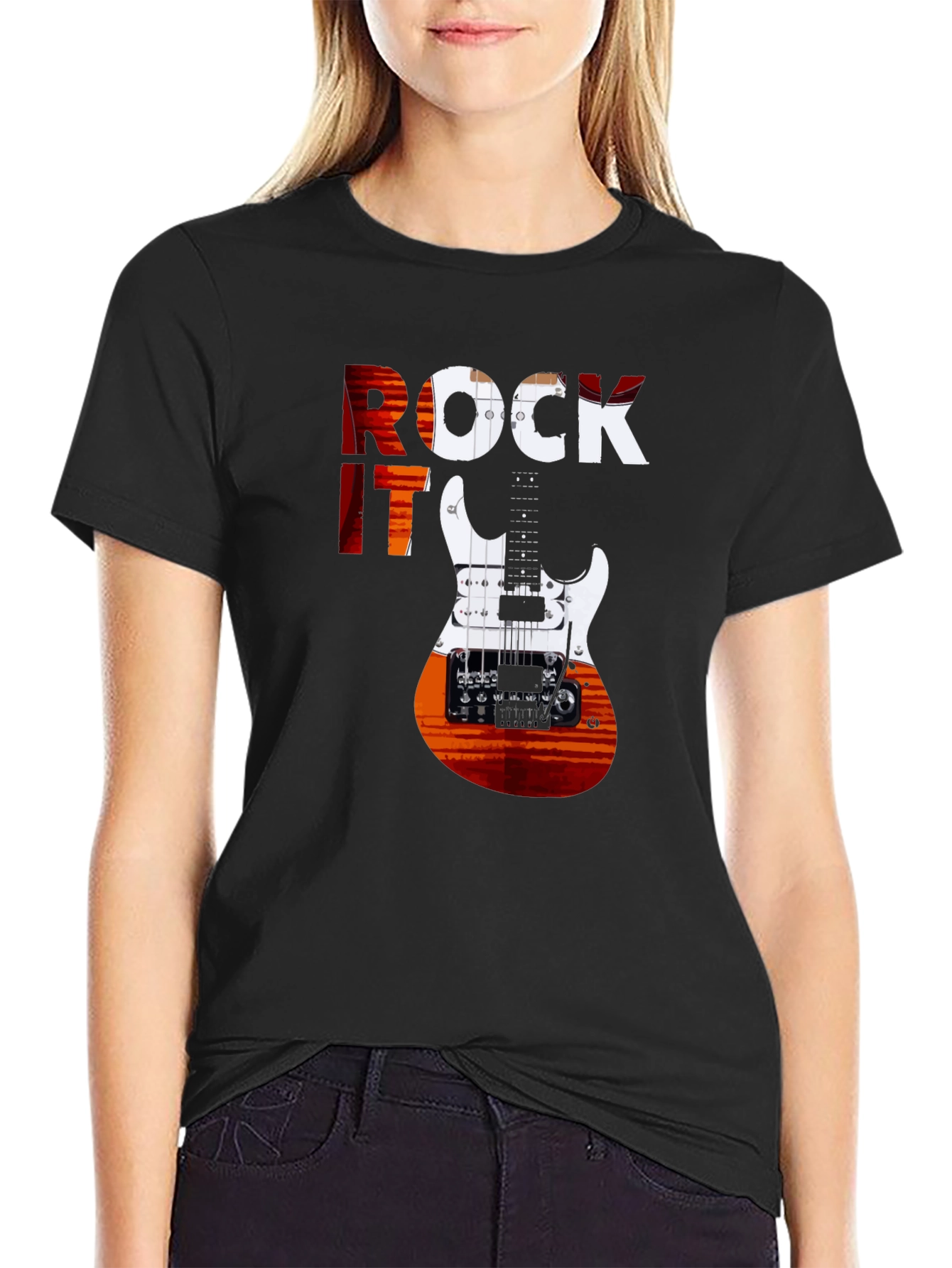 Rock It Guitar Graphic T-Shirt