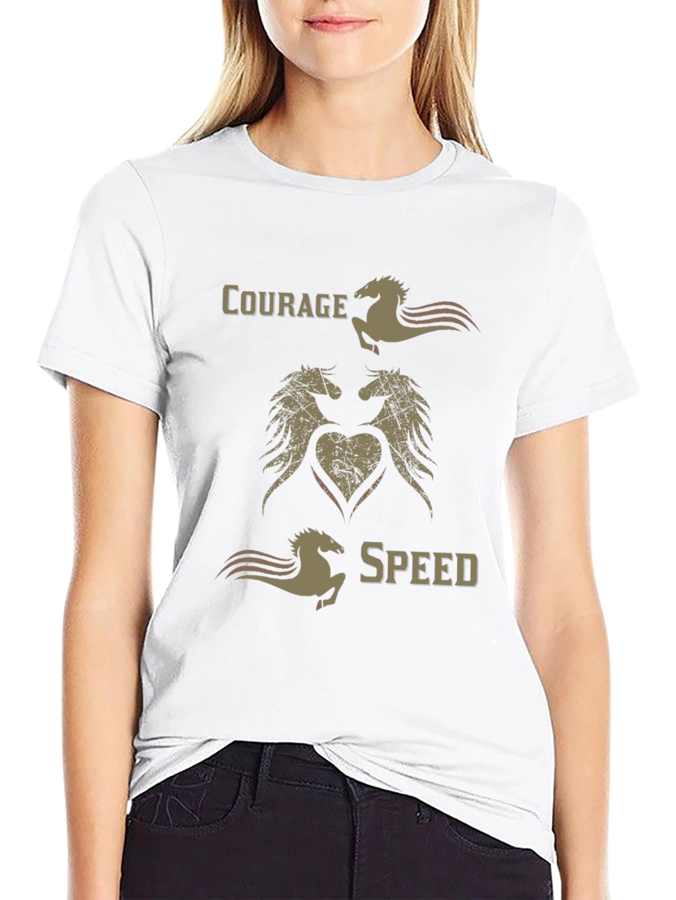 Courage Speed Horse Graphic T-Shirt