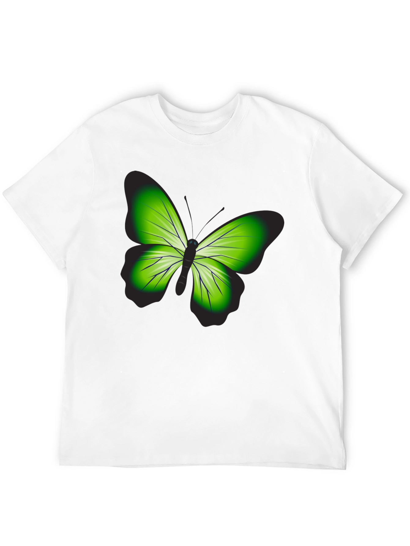 Butterfly Graphic Tee - Casual Black T-Shirt