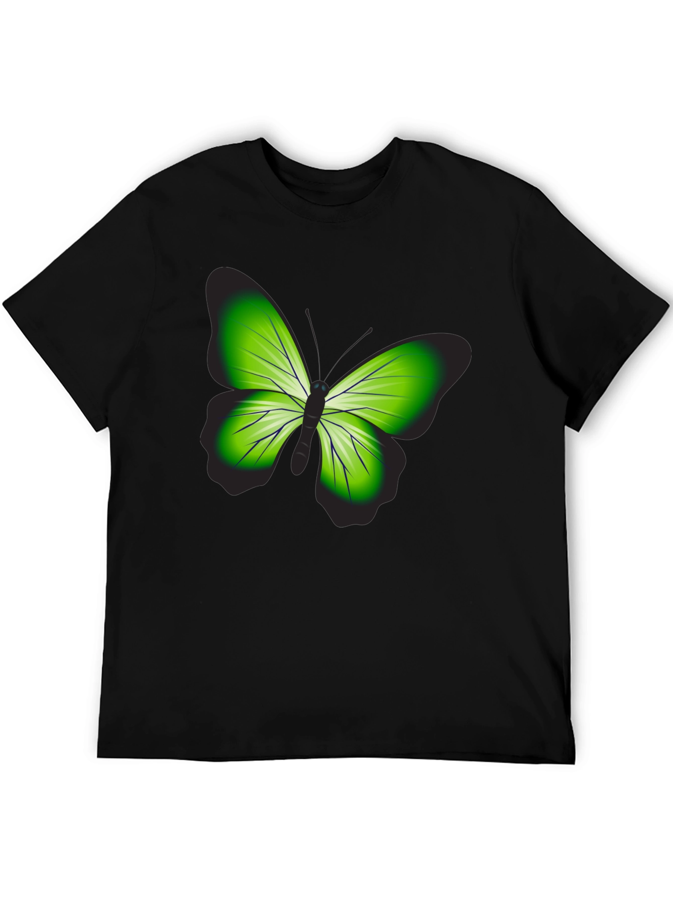 Butterfly Graphic Tee - Casual Black T-Shirt