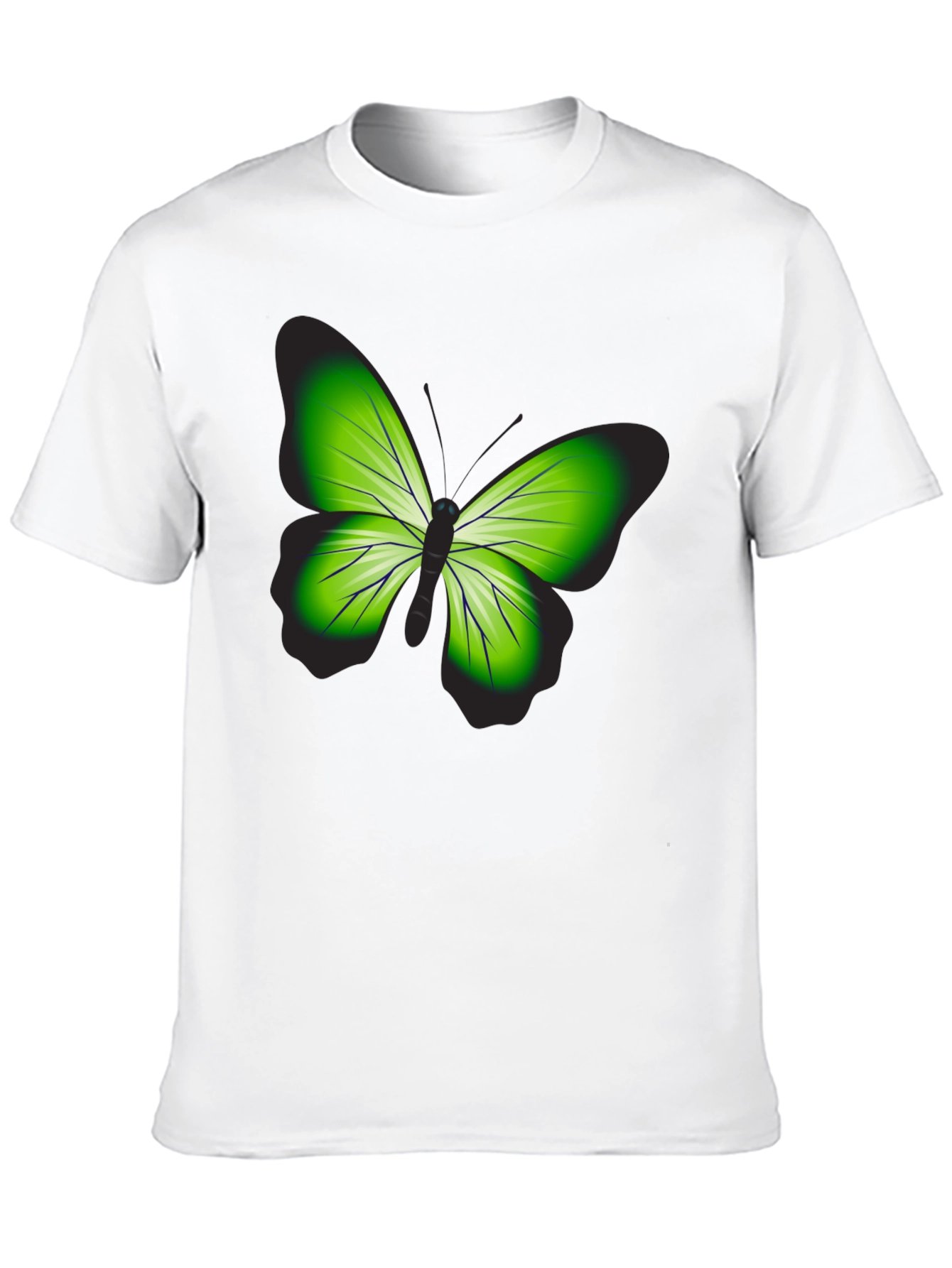 Butterfly Graphic Tee - Casual Black T-Shirt
