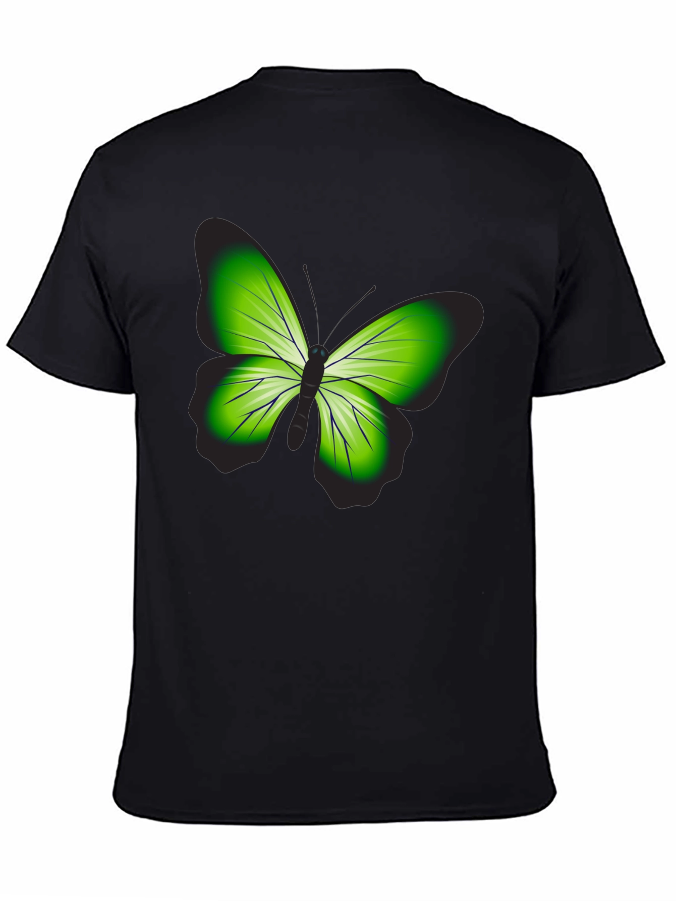 Butterfly Graphic Tee - Casual Black T-Shirt