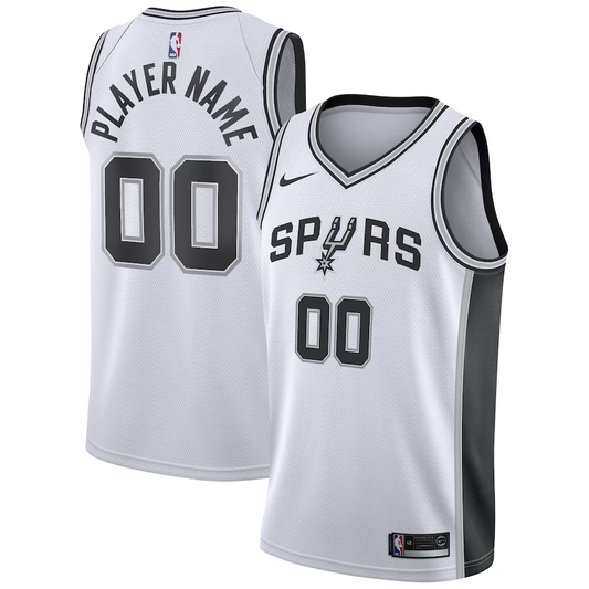 Men's San Antonio Spurs White 2020/21 Swingman Custom Jerseys - Association Edition