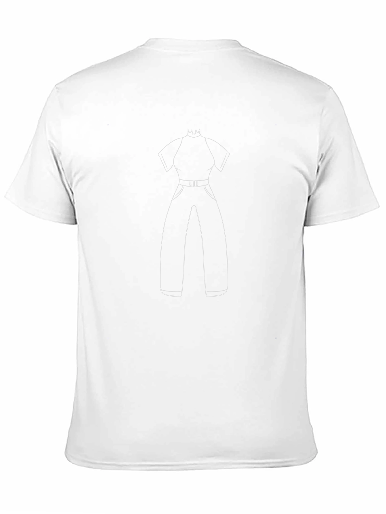 Black T-Shirt with Jumpsuit Graphic