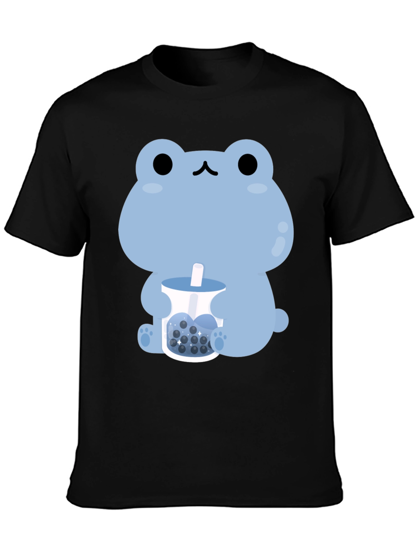 Cute Frog Bubble Tea Graphic T-Shirt