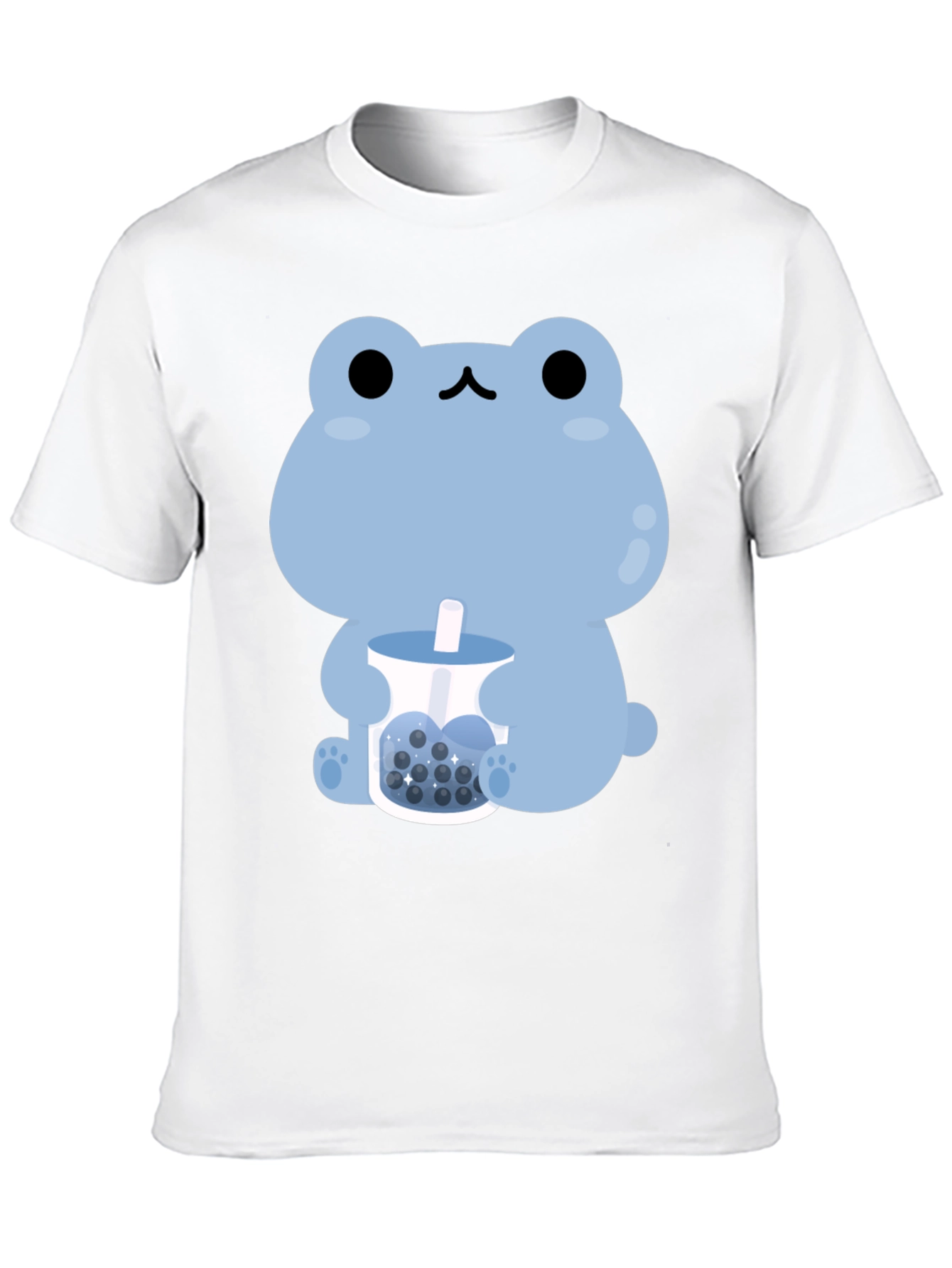 Cute Frog Bubble Tea Graphic T-Shirt
