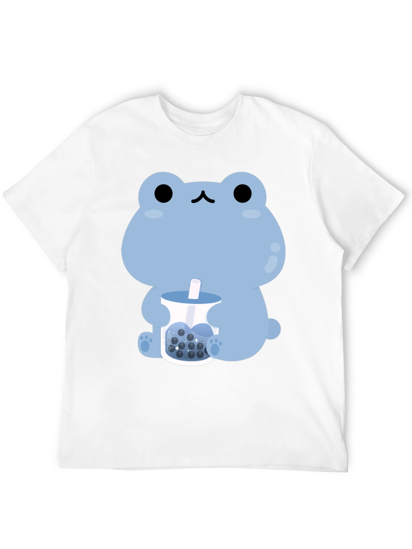 Cute Frog Bubble Tea Graphic T-Shirt